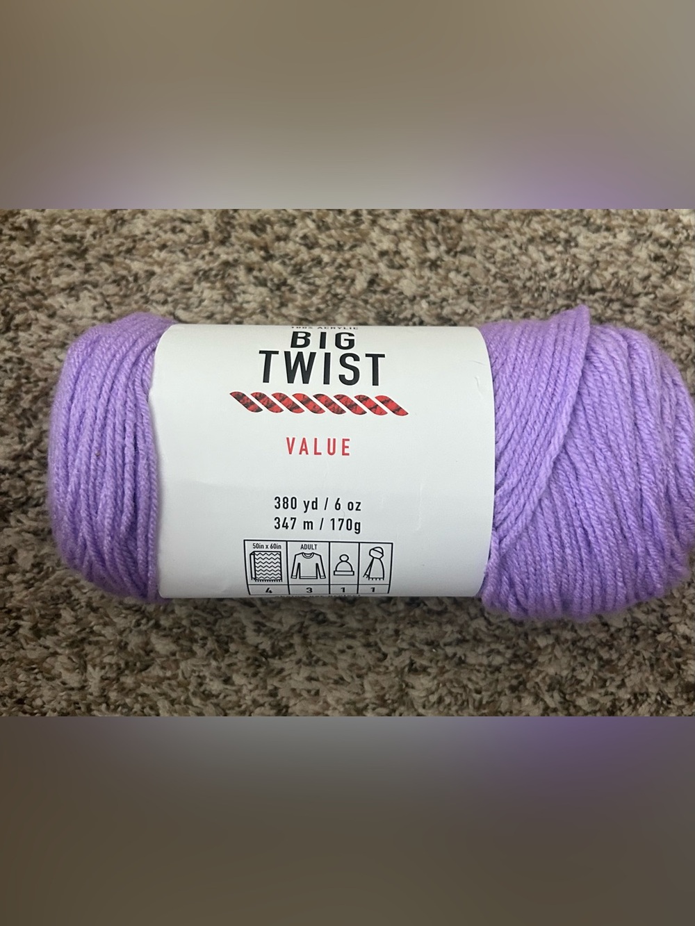 Big Twist Value Yarn Lilac